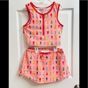 Girls Hanna Andersson pineapple swimsuit size 12